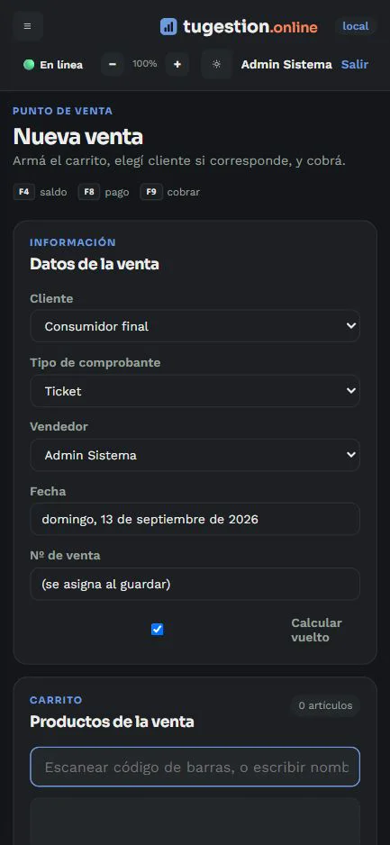 Nueva venta real de tugestion.online adaptada al celular